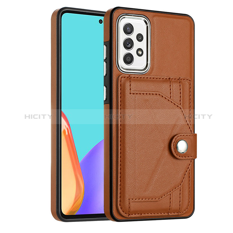 Funda Lujo Cuero Carcasa YB2 para Samsung Galaxy A32 4G Marron