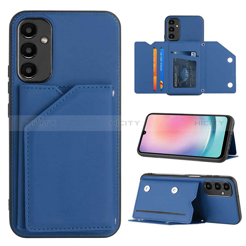 Funda Lujo Cuero Carcasa YB2 para Samsung Galaxy M44 5G Azul