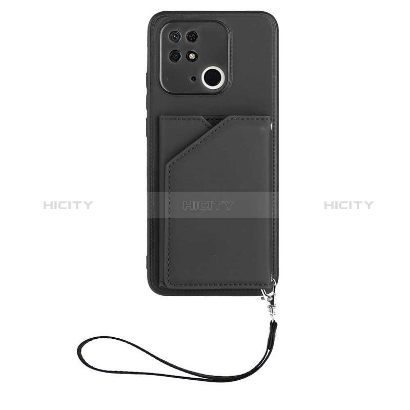 Funda Lujo Cuero Carcasa YB2 para Xiaomi Redmi 10 India Negro