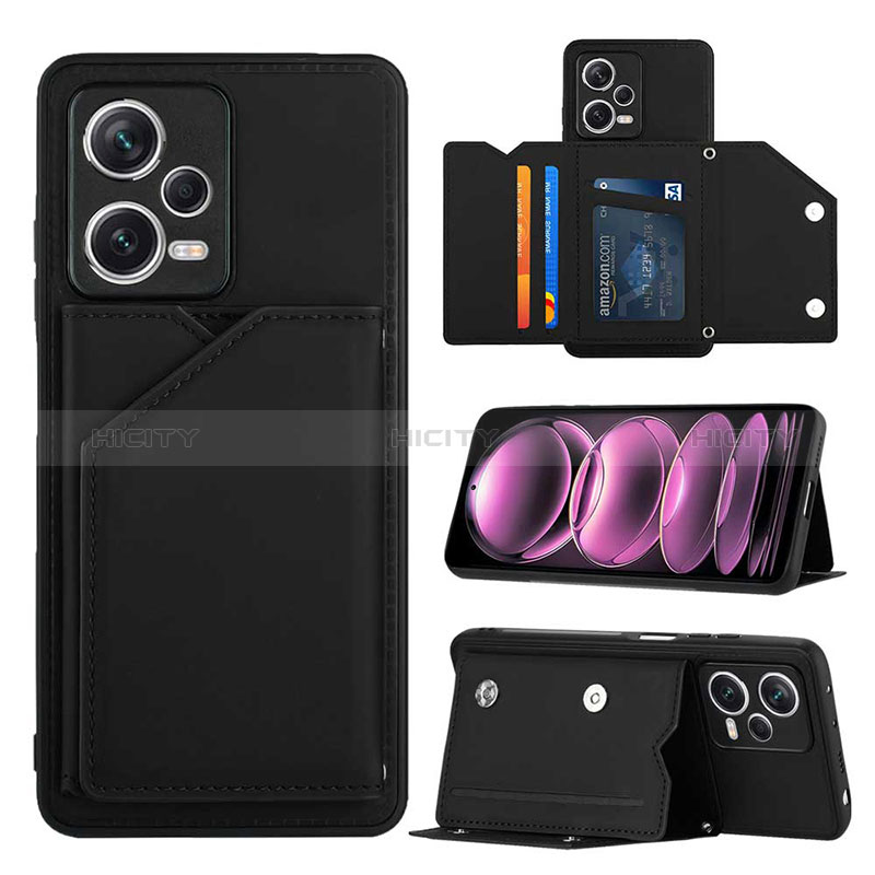 Funda Lujo Cuero Carcasa YB2 para Xiaomi Redmi Note 12 Explorer Negro