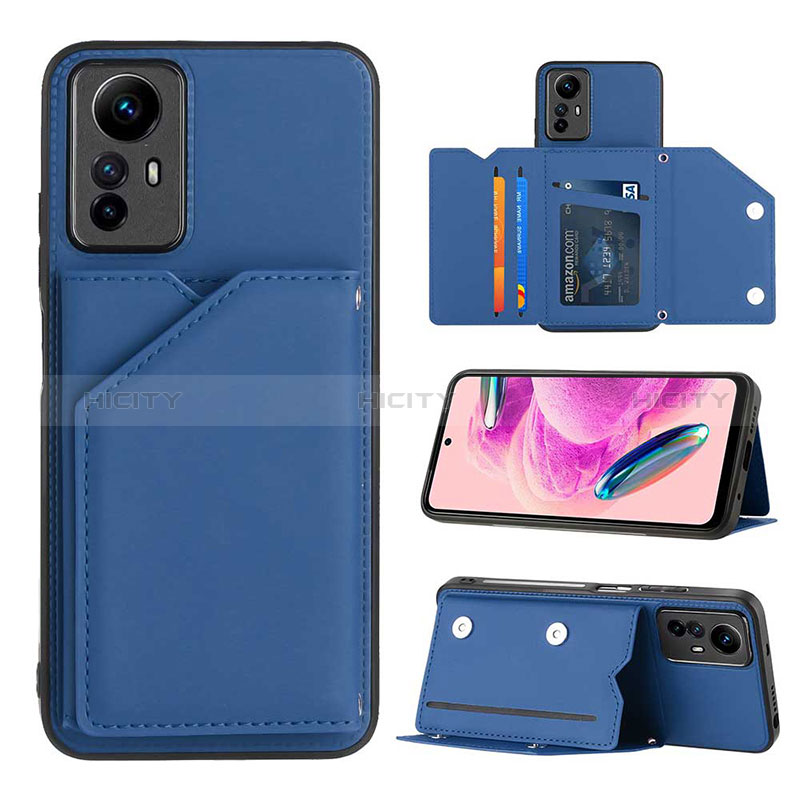 Funda Lujo Cuero Carcasa YB2 para Xiaomi Redmi Note 12S Azul