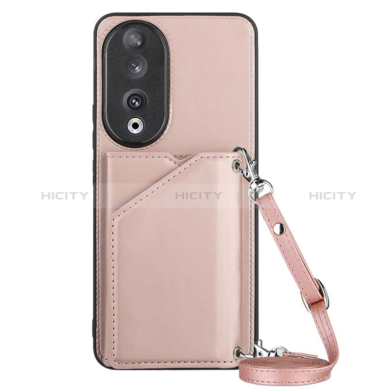 Funda Lujo Cuero Carcasa YB3 para Huawei Honor 90 5G Oro Rosa