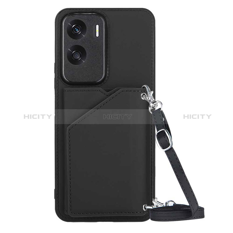 Funda Lujo Cuero Carcasa YB3 para Huawei Honor 90 Lite 5G Negro