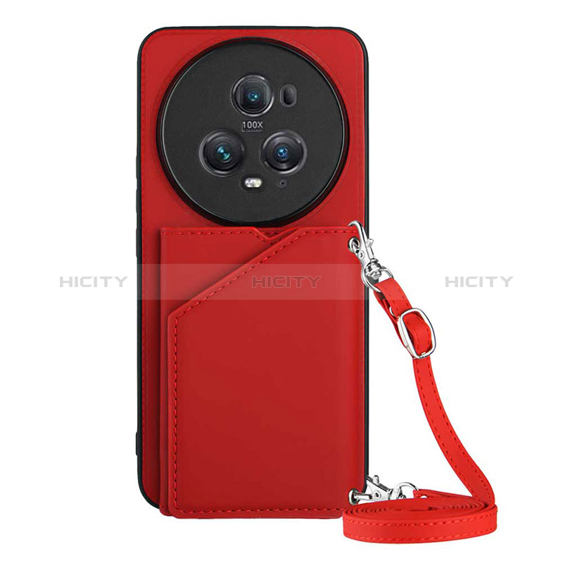 Funda Lujo Cuero Carcasa YB3 para Huawei Honor Magic5 Pro 5G Rojo