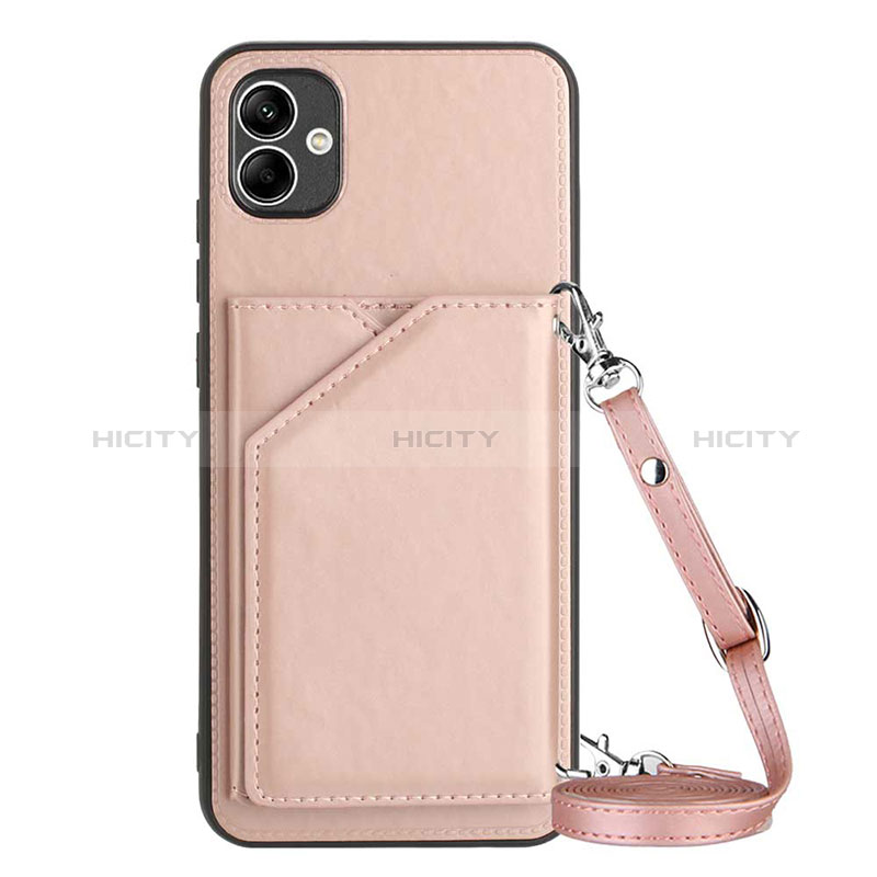 Funda Lujo Cuero Carcasa YB3 para Samsung Galaxy A04 4G Oro Rosa