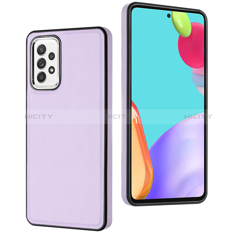 Funda Lujo Cuero Carcasa YB3 para Samsung Galaxy A52s 5G Morado