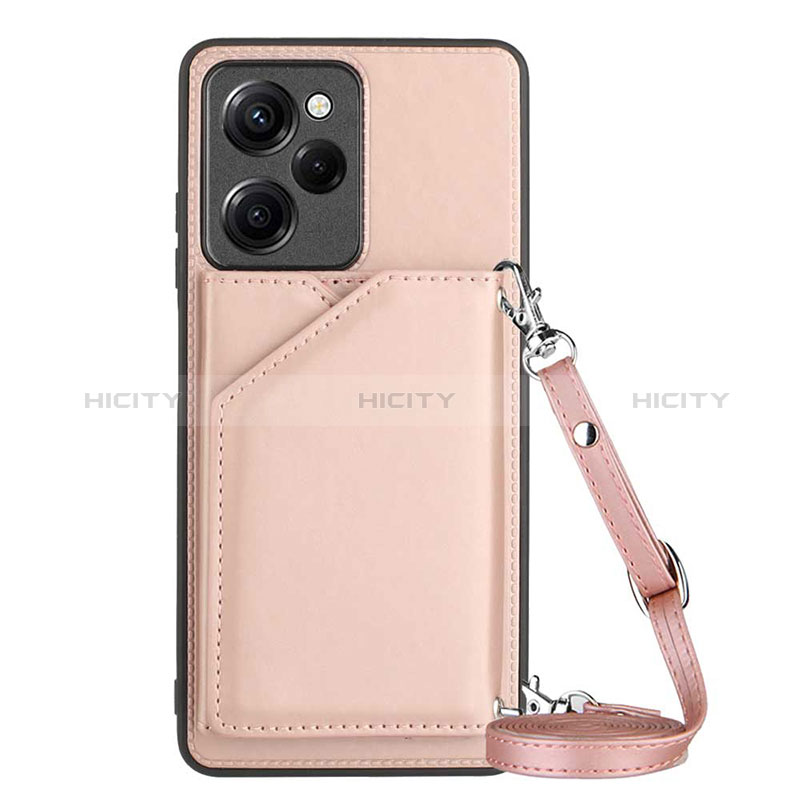 Funda Lujo Cuero Carcasa YB3 para Xiaomi Poco X5 Pro 5G Oro Rosa