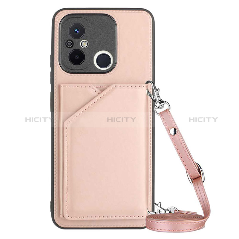 Funda Lujo Cuero Carcasa YB3 para Xiaomi Redmi 12C 4G Oro Rosa