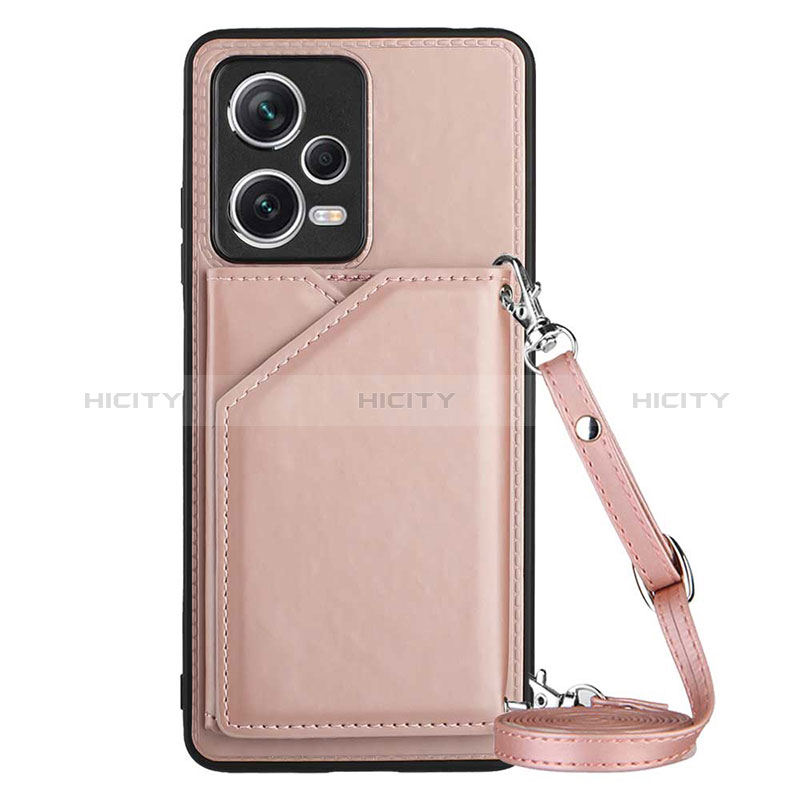 Funda Lujo Cuero Carcasa YB3 para Xiaomi Redmi Note 12 Pro+ Plus 5G Oro Rosa