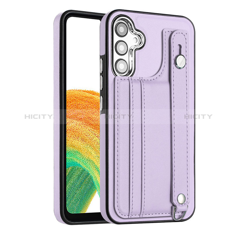 Funda Lujo Cuero Carcasa YB4 para Samsung Galaxy Quantum4 5G Morado