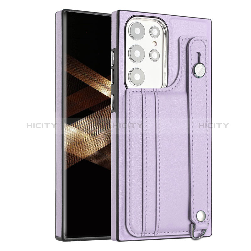 Funda Lujo Cuero Carcasa YB4 para Samsung Galaxy S24 Ultra 5G Morado