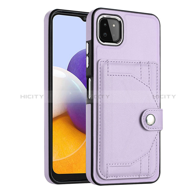 Funda Lujo Cuero Carcasa YB5 para Samsung Galaxy A22s 5G Morado