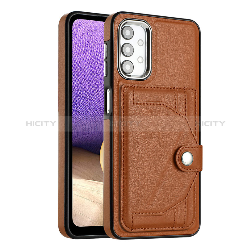 Funda Lujo Cuero Carcasa YB5 para Samsung Galaxy A23 4G Marron