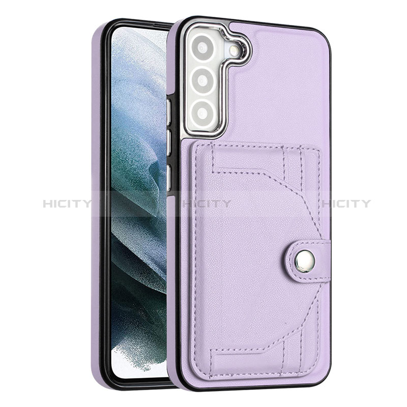 Funda Lujo Cuero Carcasa YB5 para Samsung Galaxy S22 Plus 5G Morado