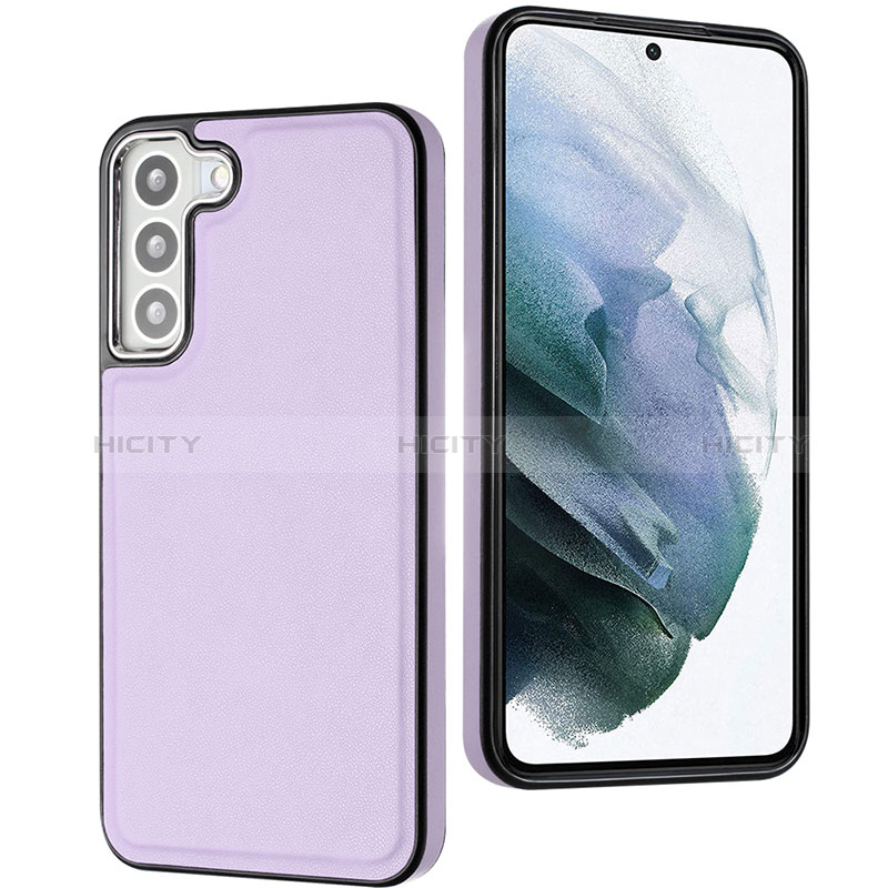 Funda Lujo Cuero Carcasa YB6 para Samsung Galaxy S22 Plus 5G Morado