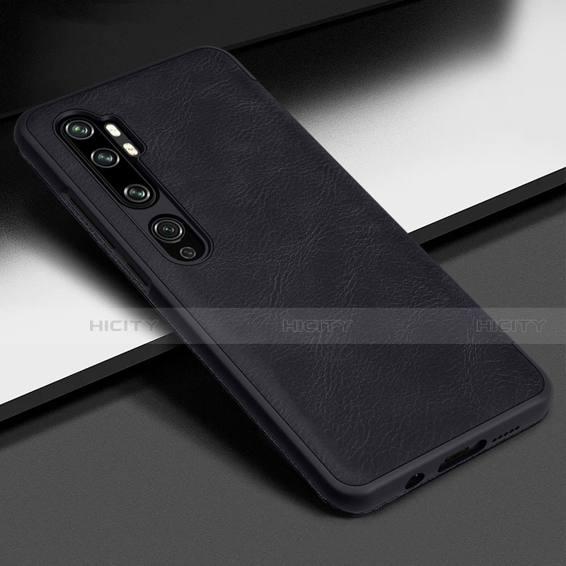 Funda Lujo Cuero Carcasa Z01 para Xiaomi Mi Note 10 Pro Negro