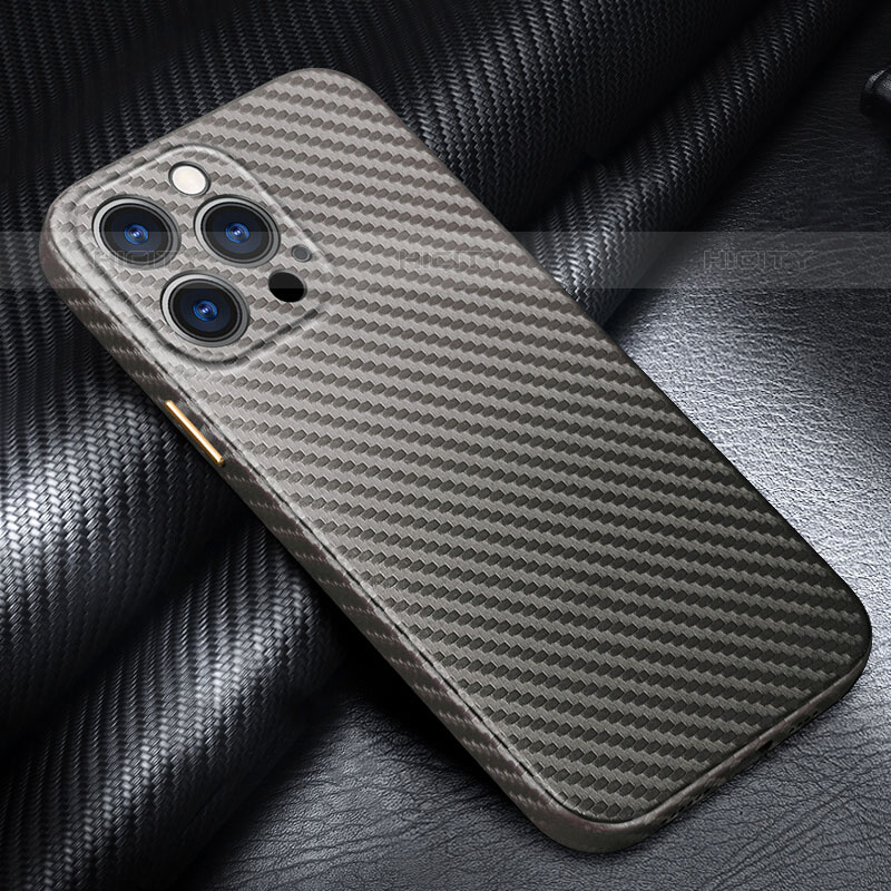 Funda Lujo Fibra de Carbon Carcasa Twill para Apple iPhone 15 Pro