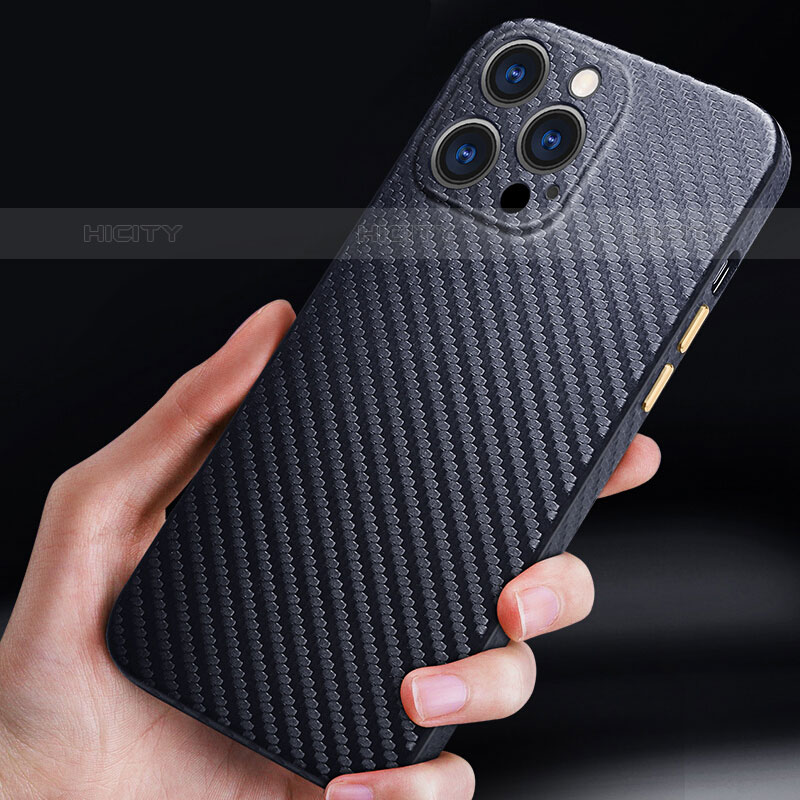 Funda Lujo Fibra de Carbon Carcasa Twill para Apple iPhone 15 Pro