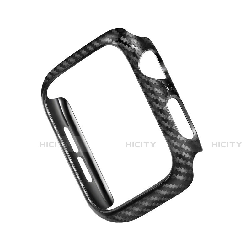 Funda Lujo Fibra de Carbon Carcasa Twill para Apple iWatch 5 40mm Negro