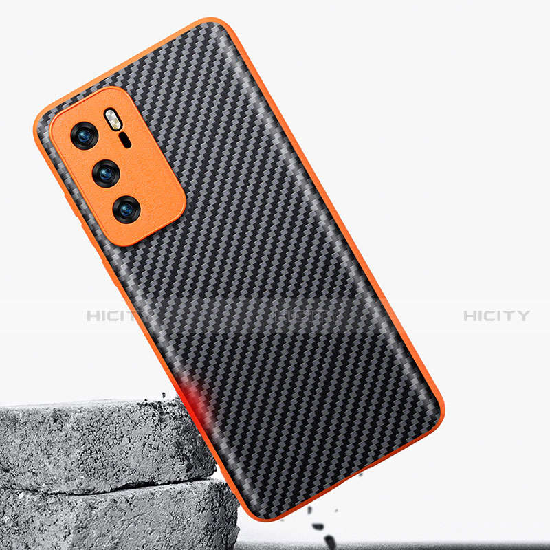 Funda Lujo Fibra de Carbon Carcasa Twill para Huawei P40