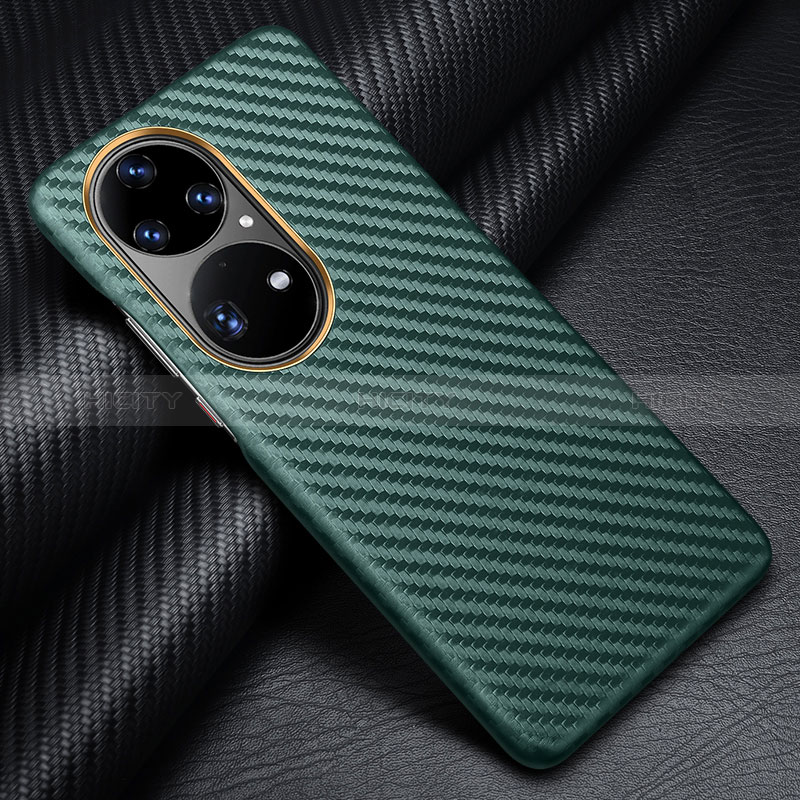 Funda Lujo Fibra de Carbon Carcasa Twill para Huawei P50