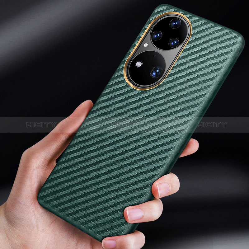 Funda Lujo Fibra de Carbon Carcasa Twill para Huawei P50 Pro