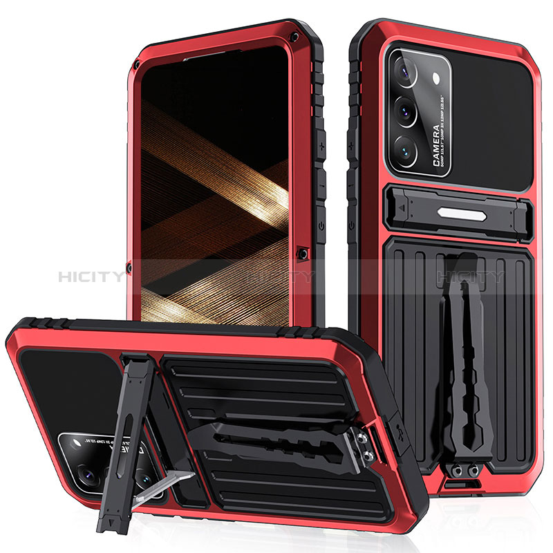 Funda Lujo Marco de Aluminio Carcasa 360 Grados LK1 para Samsung Galaxy S22 Plus 5G Rojo