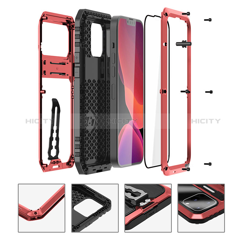 Funda Lujo Marco de Aluminio Carcasa 360 Grados LK3 para Apple iPhone 13 Pro