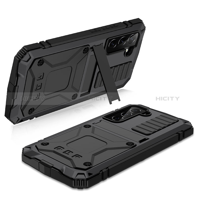 Funda Lujo Marco de Aluminio Carcasa 360 Grados M01 para Samsung Galaxy S24 5G Negro