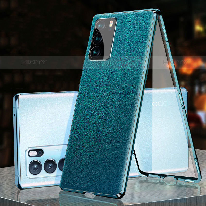 Funda Lujo Marco de Aluminio Carcasa 360 Grados P01 para Oppo Reno6 5G