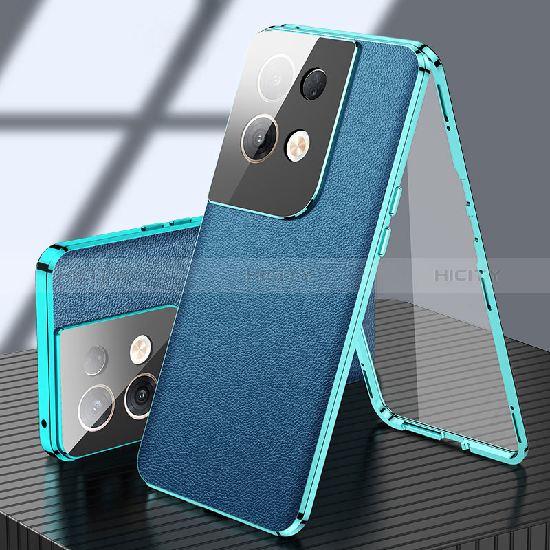 Funda Lujo Marco de Aluminio Carcasa 360 Grados P02 para Oppo Reno9 Pro+ Plus 5G