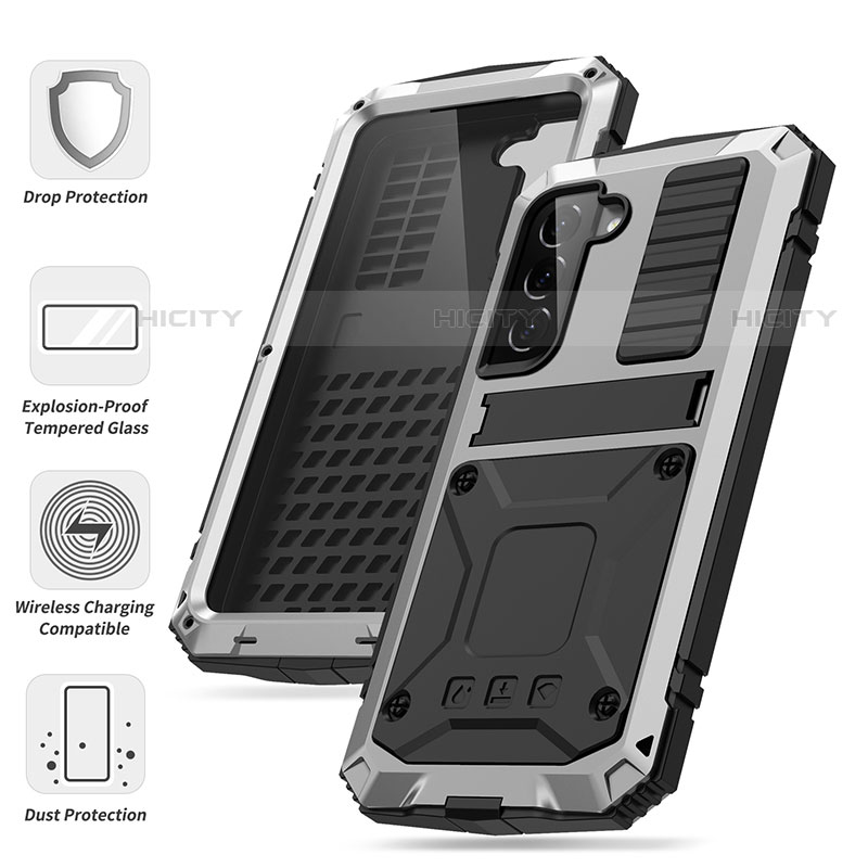 Funda Lujo Marco de Aluminio Carcasa 360 Grados para Samsung Galaxy S21 5G