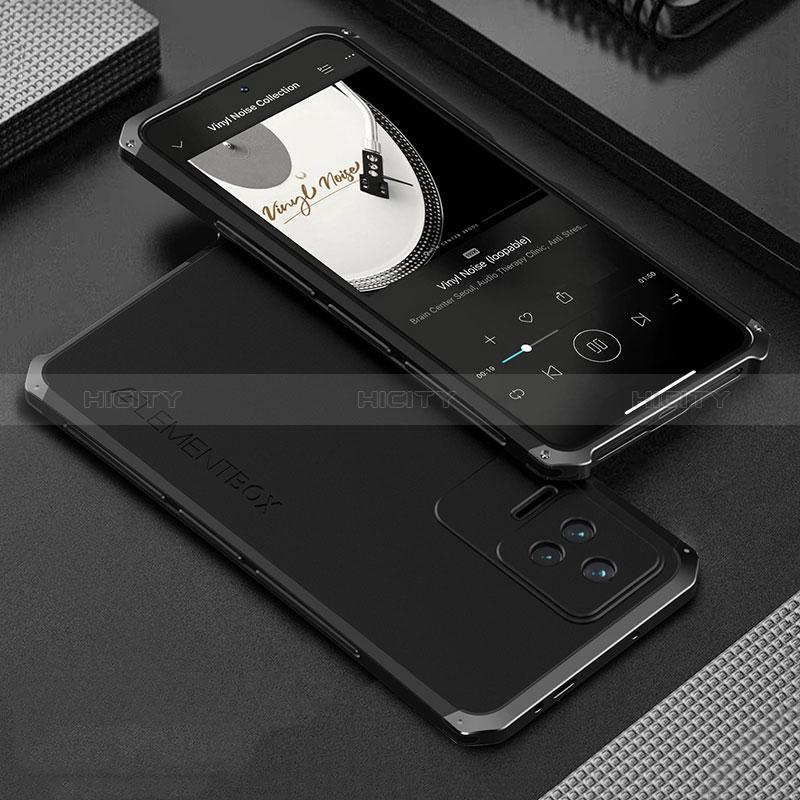 Funda Lujo Marco de Aluminio Carcasa 360 Grados para Xiaomi Redmi K50 5G Negro