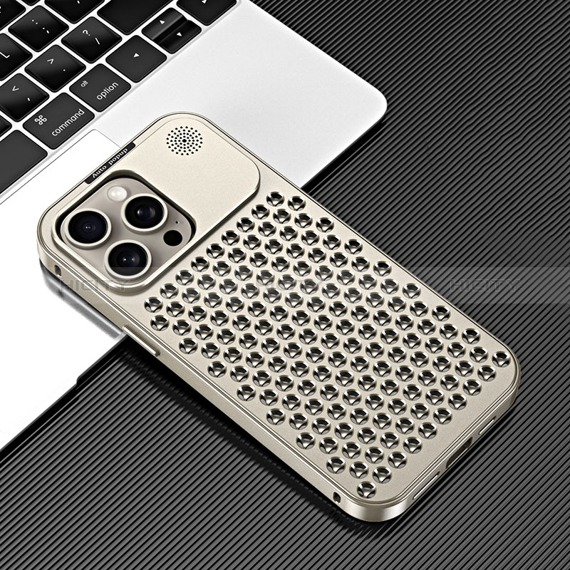 Funda de aluminio para iPhone 14 Pro Max, Plata
