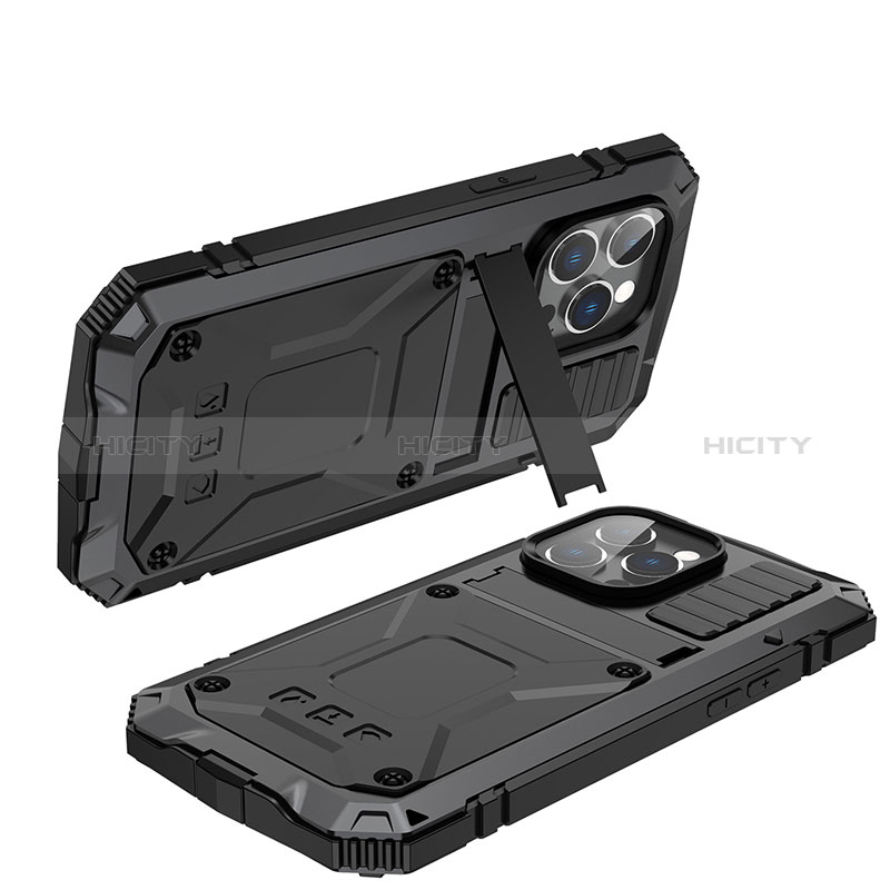 Funda Lujo Marco de Aluminio Carcasa 360 Grados RJ1 para Apple iPhone 13 Pro