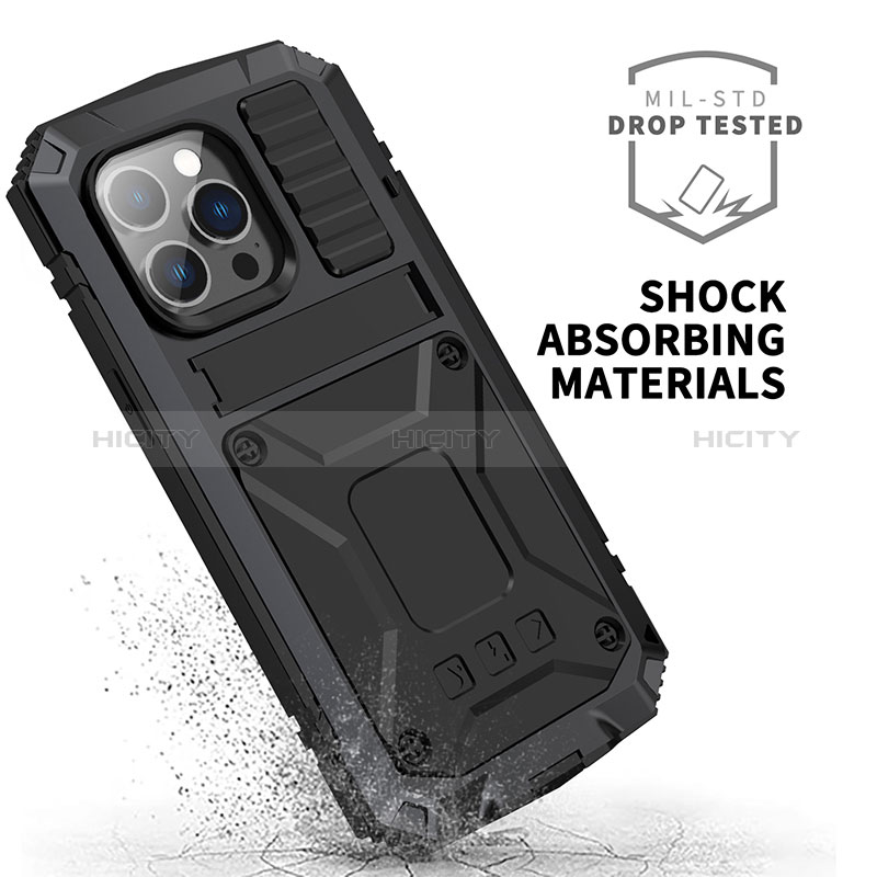 Funda Lujo Marco de Aluminio Carcasa 360 Grados RJ2 para Apple iPhone 14 Pro Max