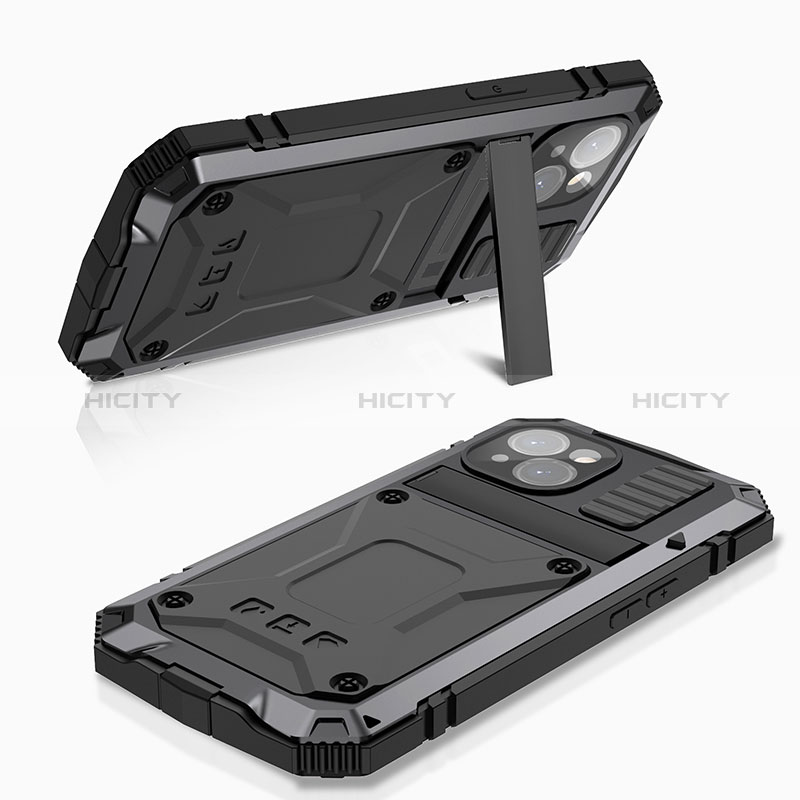 Funda Lujo Marco de Aluminio Carcasa 360 Grados RJ4 para Apple iPhone 15 Plus