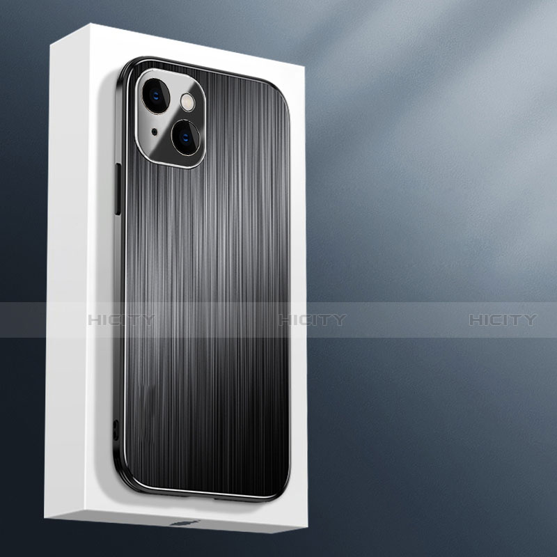 Funda Lujo Marco de Aluminio Carcasa M01 para Apple iPhone 13 Mini Negro