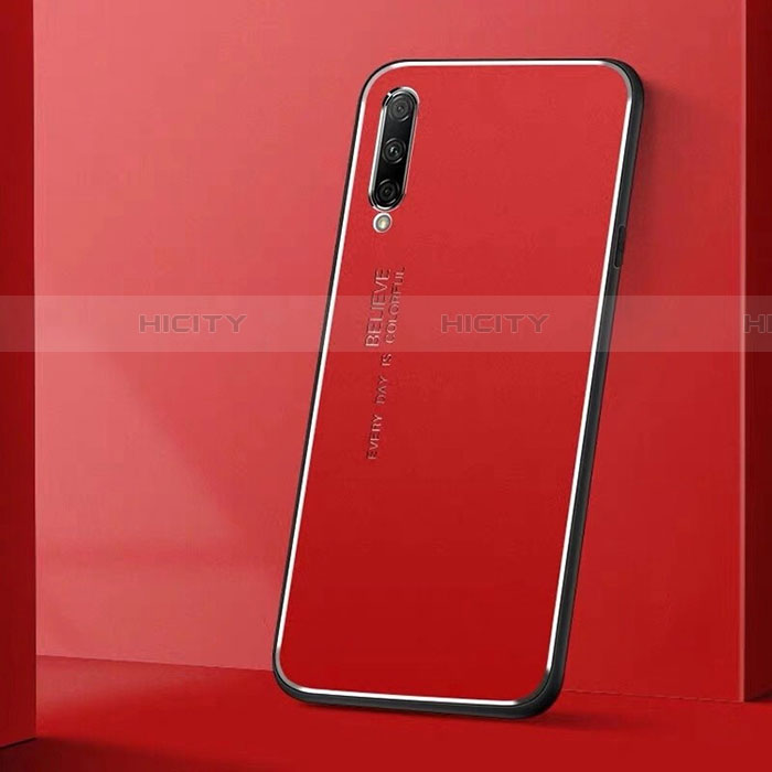 Funda Lujo Marco de Aluminio Carcasa M01 para Huawei P Smart Pro (2019) Rojo