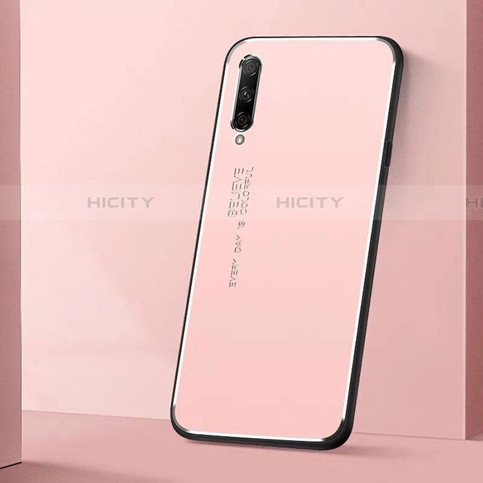 Funda Lujo Marco de Aluminio Carcasa M01 para Huawei P Smart Pro (2019) Rosa