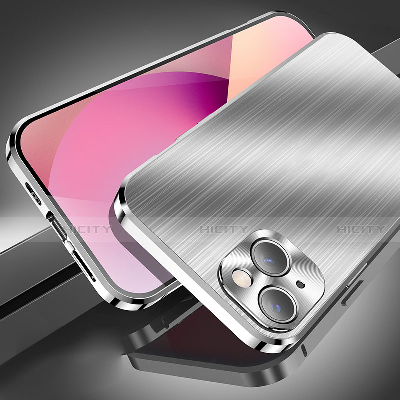 Funda Lujo Marco de Aluminio Carcasa M06 para Apple iPhone 13