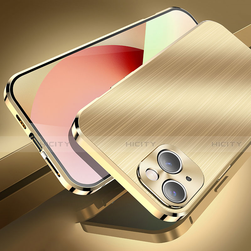 Funda Lujo Marco de Aluminio Carcasa M06 para Apple iPhone 13