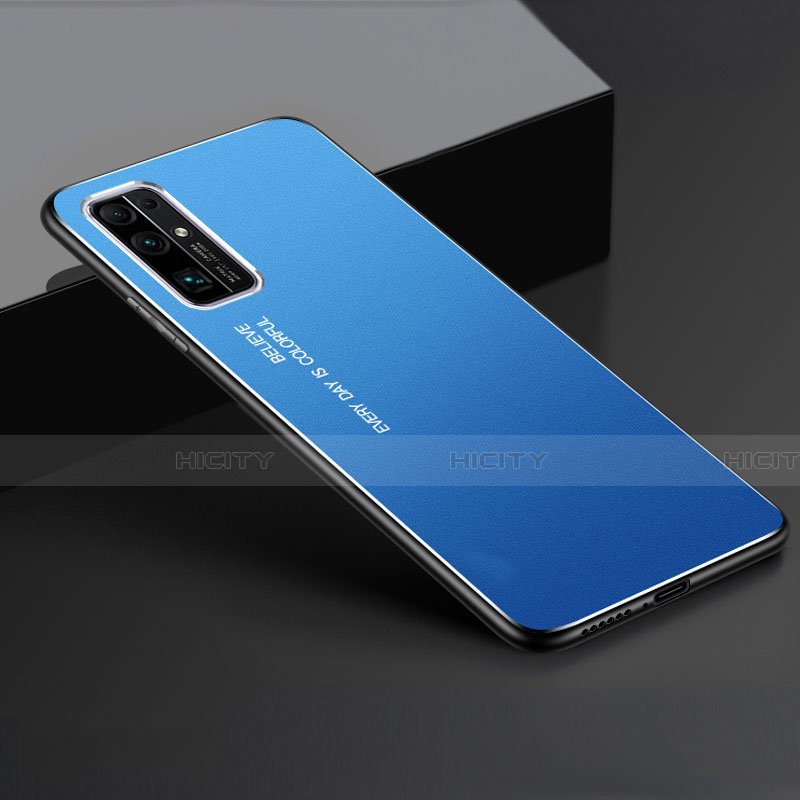 Funda Lujo Marco de Aluminio Carcasa para Huawei Honor 30 Azul