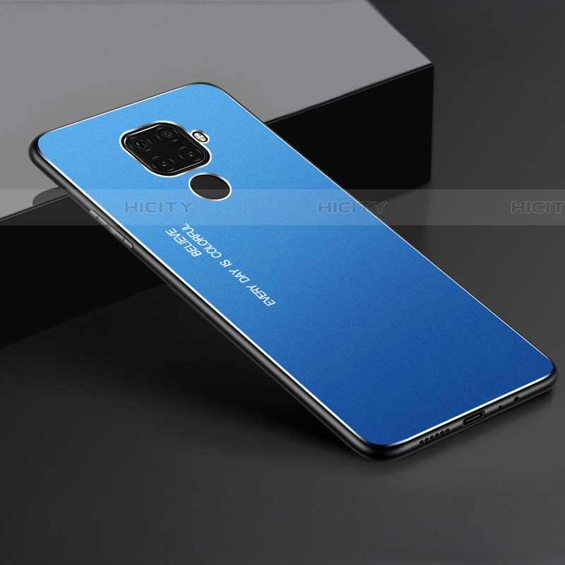 Funda Lujo Marco de Aluminio Carcasa para Huawei Nova 5i Pro Azul