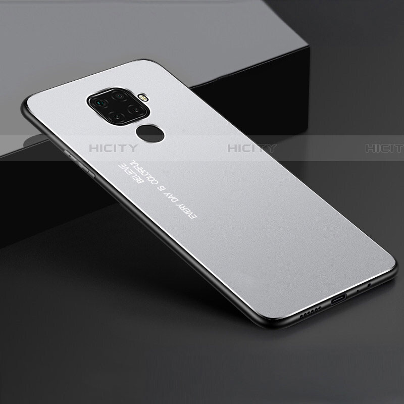 Funda Lujo Marco de Aluminio Carcasa para Huawei Nova 5i Pro Plata