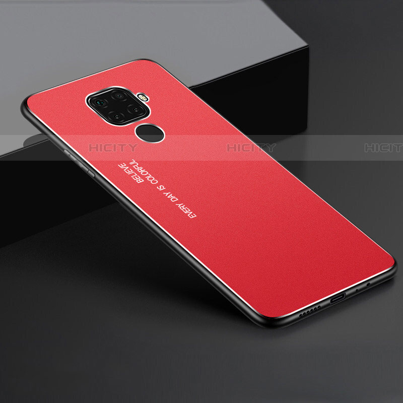 Funda Lujo Marco de Aluminio Carcasa para Huawei Nova 5i Pro Rojo