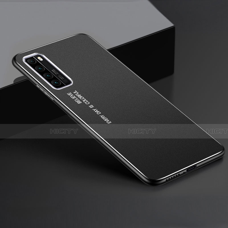 Funda Lujo Marco de Aluminio Carcasa para Huawei Nova 7 5G Negro