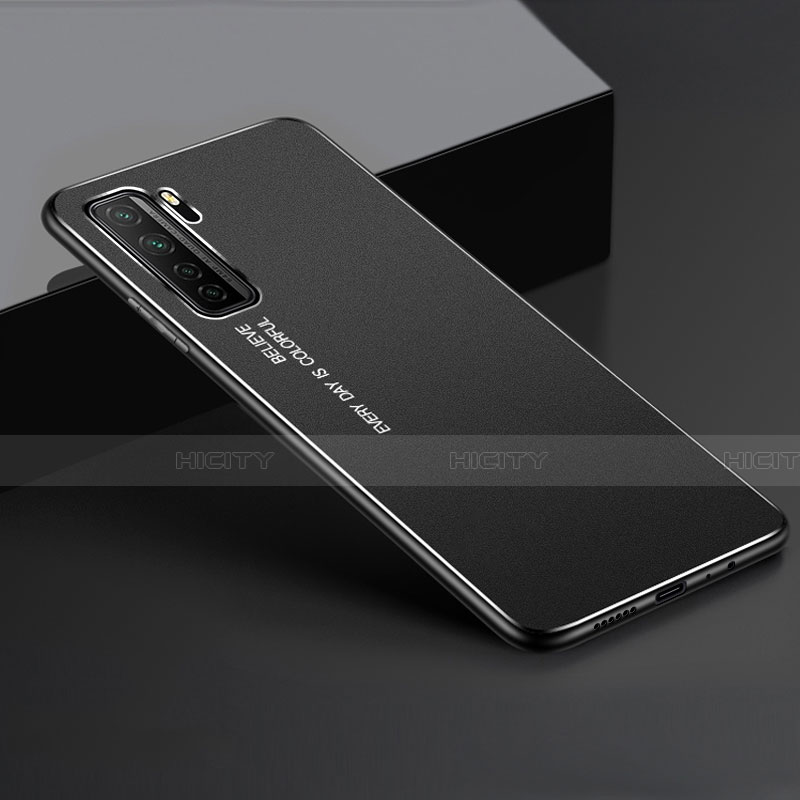 Funda Lujo Marco de Aluminio Carcasa para Huawei Nova 7 SE 5G Negro