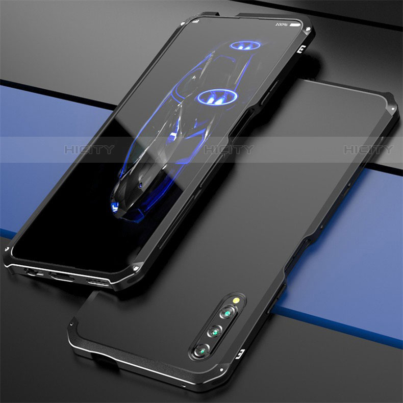 Funda Lujo Marco de Aluminio Carcasa para Huawei P Smart Pro (2019) Negro