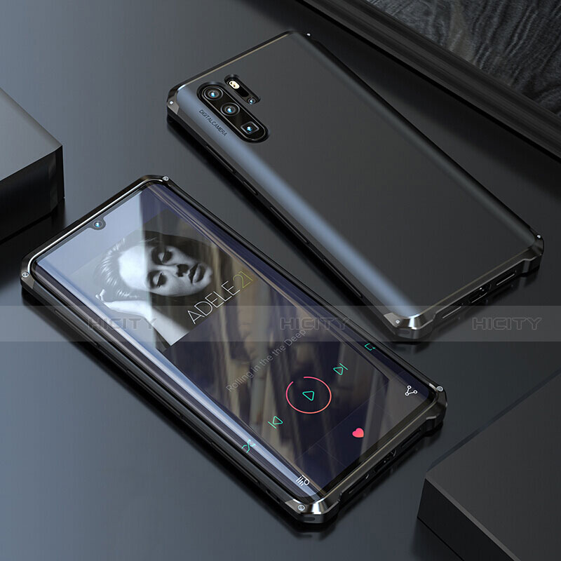 Funda Lujo Marco de Aluminio Carcasa para Huawei P30 Pro New Edition Negro